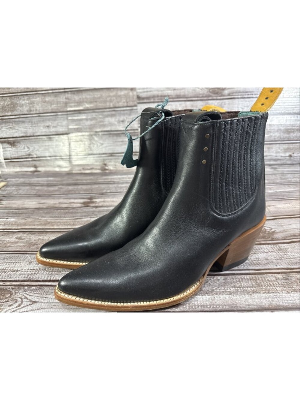 PS Kaufman No.1001 FREEWAY Leather Chelsea Boots Size 10 B Color Black $425 New